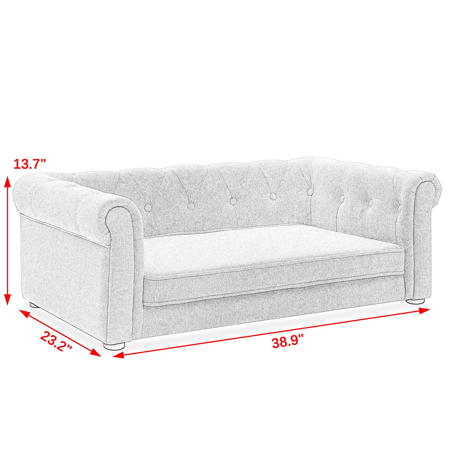 Elegant Rectangular Pet Bed Suitable For Medium And Large Dogs