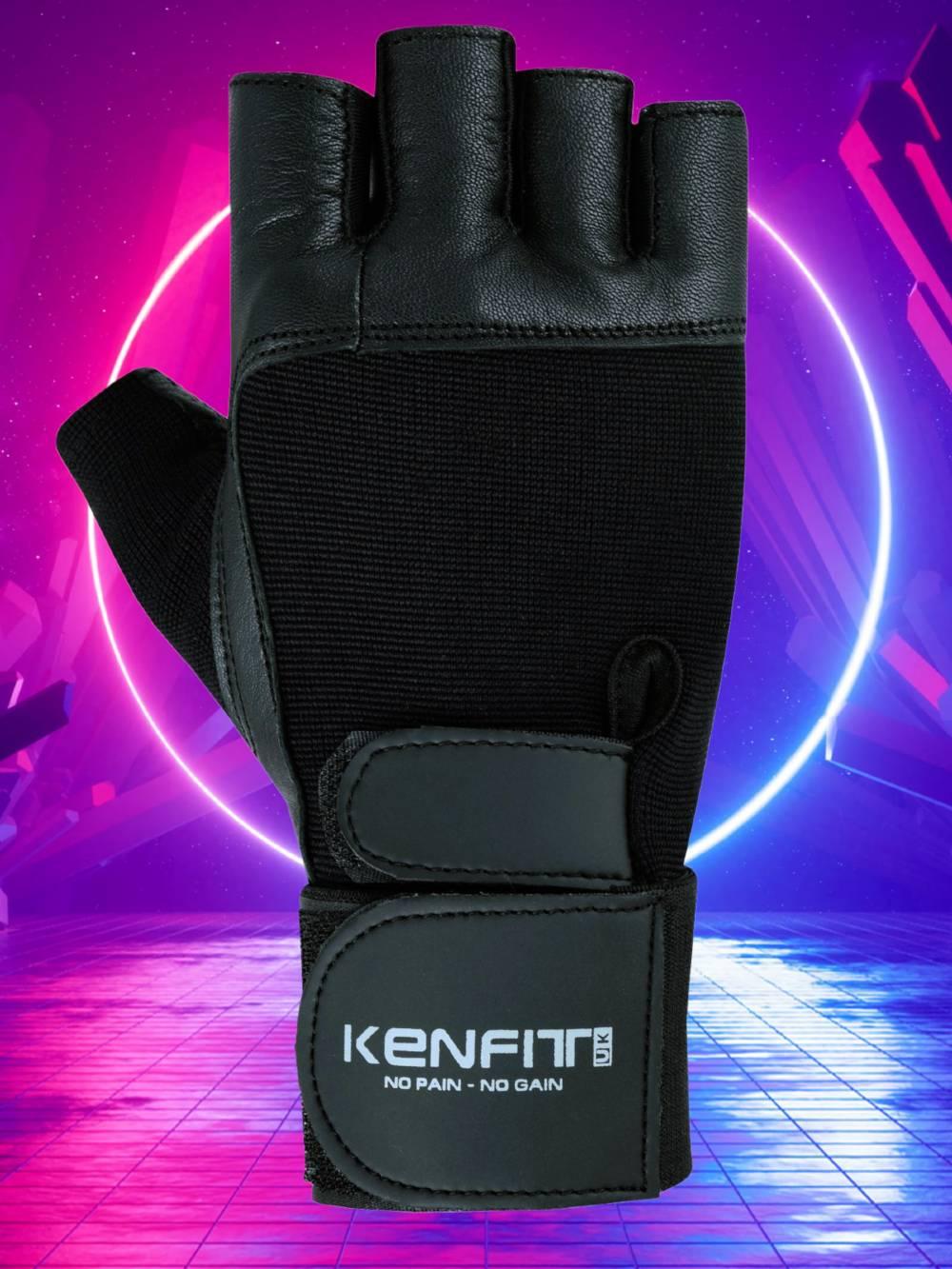 Kenfit Weight lifting Gloves wrist support, Gym and Fitness training, Workout, Bodybuilding padded men women 